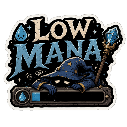 Low Mana die-cut sticker